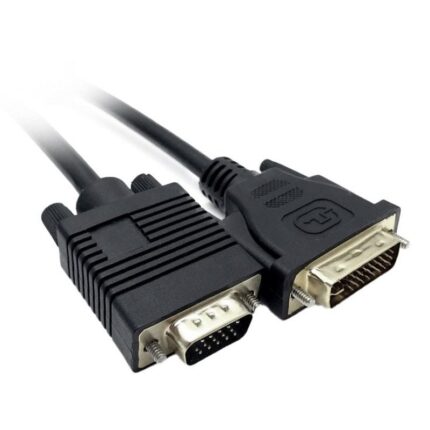 Cable DVI 3GO CDVIVGA/ DVI-I Macho - HD DSUB Macho/ 2m/ Negro