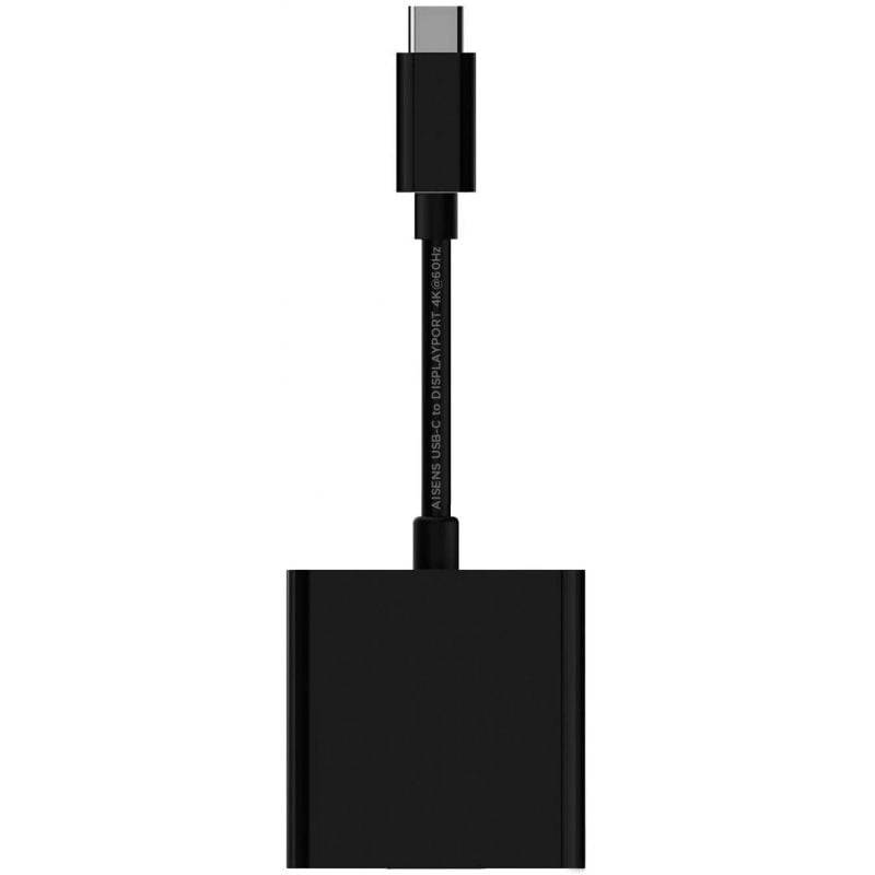Conversor Aisens A109-0345/ USB Tipo-C Macho - DisplayPort Hembra/ 15cm/ Negro