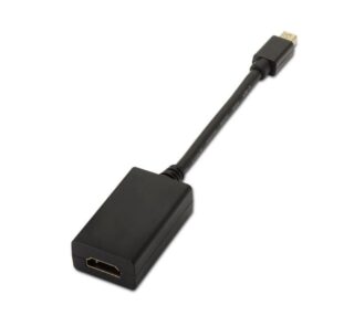 Cable Conversor Aisens A125-0137/ Mini DisplayPort Macho - HDMI Hembra/ 15cm/ Negro