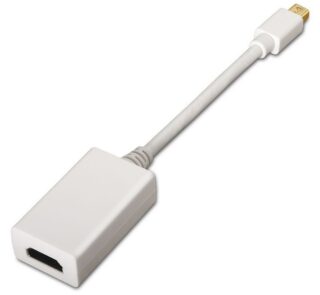 Cable Conversor Aisens A125-0138/ Mini Displayport Macho - HDMI Hembra/ 15cm/ Blanco