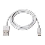 Cable USB 2.0 Lightning Aisens A102-0036/ USB Macho - Lightning Macho/ Hasta 2.5W/ 60Mbps/ 2m/ Blanco