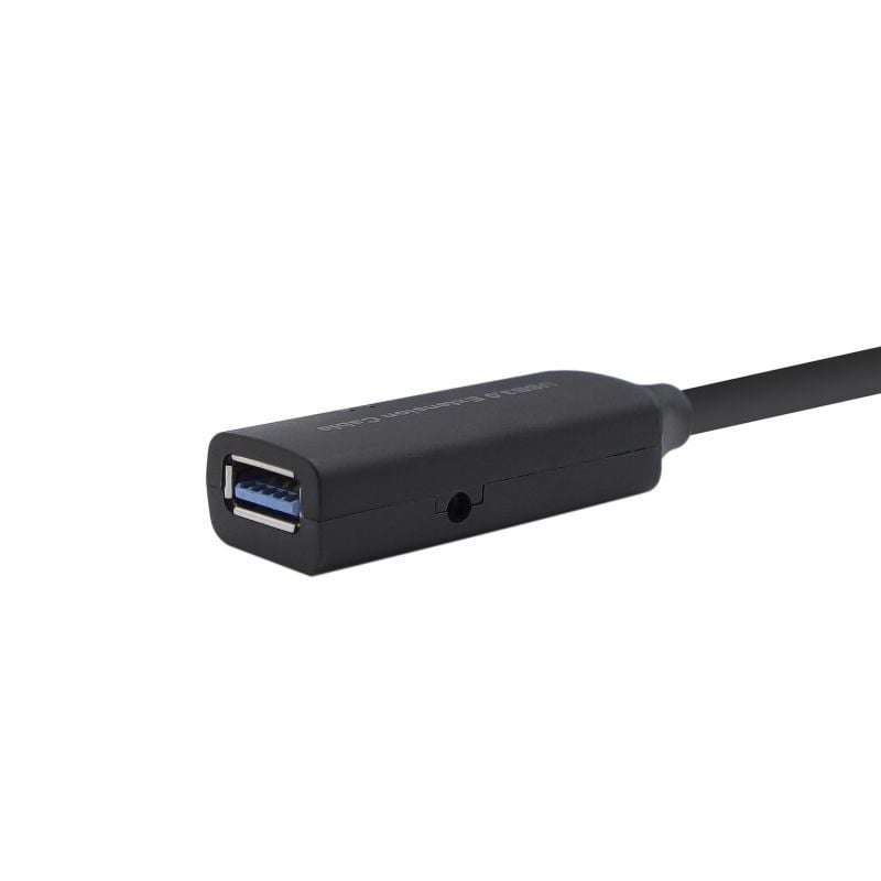 Cable Alargador USB 3.0 con Amplificador Aisens A105-0407/ USB Macho - USB Hembra/ Hasta 9W/ 625Mbps/ 5m/ Negro
