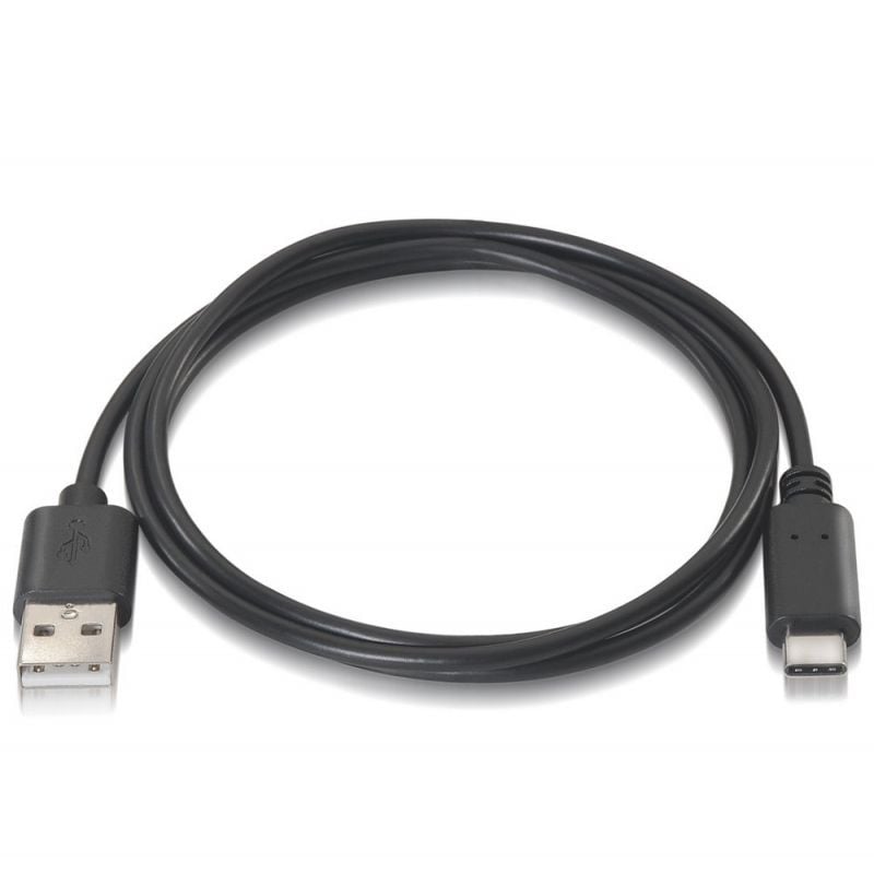 Cable USB 2.0 Tipo-C Aisens A107-0050/ USB Tipo-C Macho - USB Macho/ Hasta 9W/ 625Mbps/ 50cm/ Negro