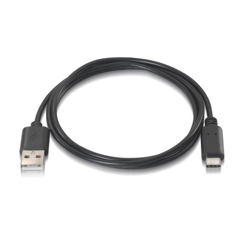 Cable USB 2.0 Tipo-C Aisens A107-0052/ USB Tipo-C Macho - USB Macho/ Hasta 9W/ 625Mbps/ 2m/ Negro