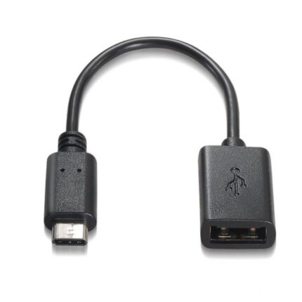 Cable USB 2.0 Aisens A107-0059/ USB Tipo-C Macho - USB Hembra/ Hasta 9W/ 625Mbps/ 15cm/ Negro