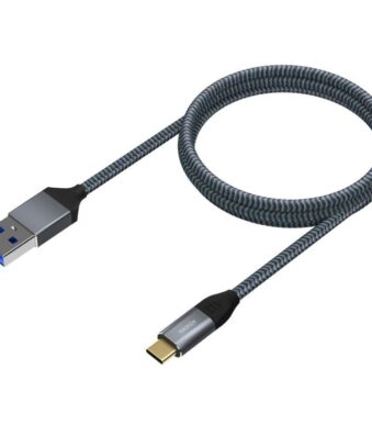 Cable USB 3.1 Aisens A107-0631/ USB Tipo-C Macho - USB Macho/ Hasta 27W/ 1250Mbps/ 1m/ Gris