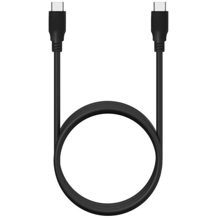 Cable USB 3.2 Tipo-C Aisens A107-0703 20GBPS 5A 100W/ USB Tipo-C Macho - USB Tipo-C Macho/ Hasta 100W/ 2500Mbps/ 1.5m/ Negro