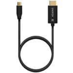 Cable Conversor Aisens A109-0711/ USB Tipo-C Macho/ HDMI 8K Macho/ Hasta 27W/ 6000Mbps/ 1m/ Negro