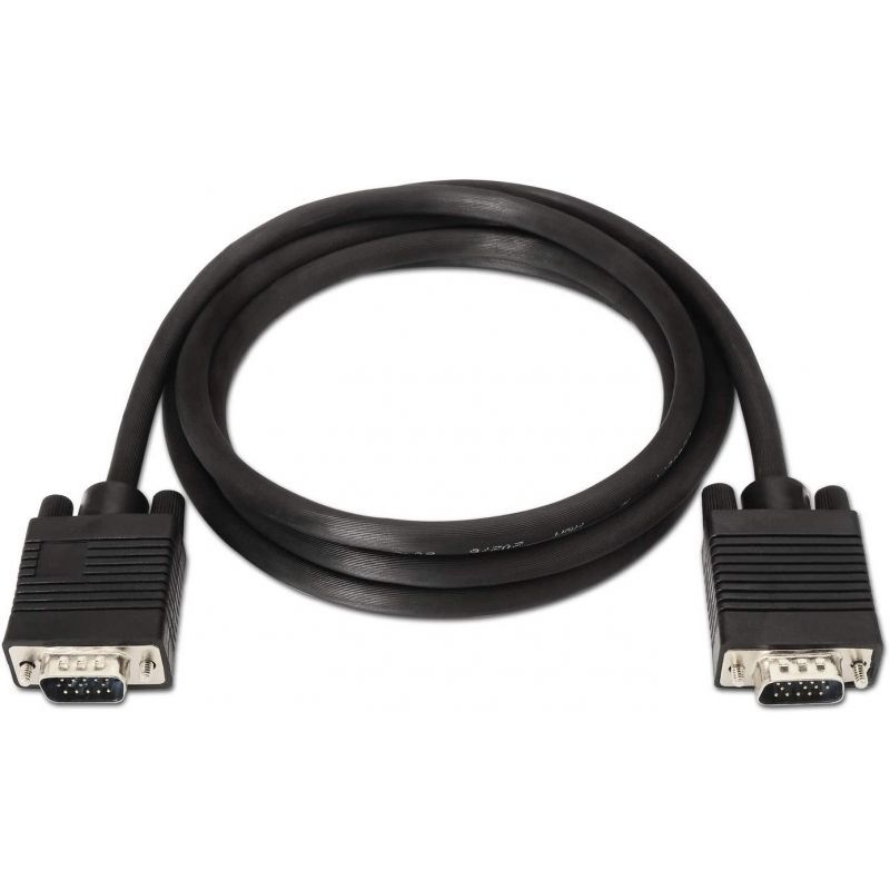 Cable SVGA Aisens A113-0068/ VGA Macho - VGA Macho/ Hasta 3W/ 10Mbps/ 1.8m/ Negro