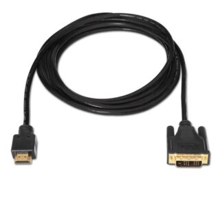 Cable HDMI Aisens A117-0090/ DVI Macho - HDMI Macho/ Hasta 10W/ 720Mbps/ 1.8m/ Negro
