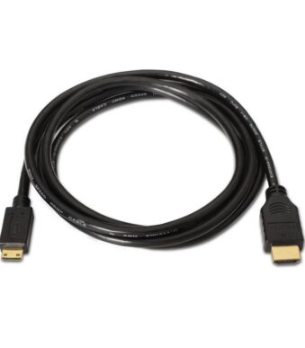 Cable HDMI Aisens A119-0115/ HDMI Macho - Mini HDMI Macho/ Hasta 10W/ 720Mbps/ 3m/ Negro