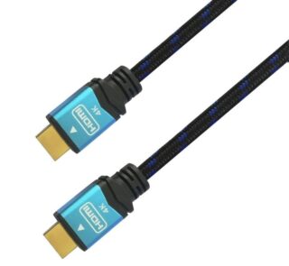 Cable HDMI 2.0 4K Aisens A120-0359/ HDMI Macho - HDMI Macho/ Hasta 10W/ 2250Mbps/ 5m/ Negro y Azul