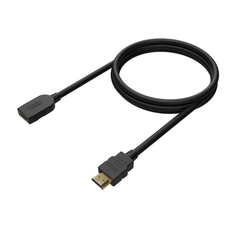 Cable Alargador HDMI Aisens A120-0544/ HDMI Macho - HDMI Hembra/ Hasta 10W/ 2250Mbps/ 1m/ Negro