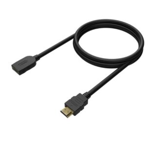 Cable Alargador HDMI Aisens A120-0545/ HDMI Macho - HDMI Hembra/ Hasta 10W/ 2250Mbps/ 2m/ Negro