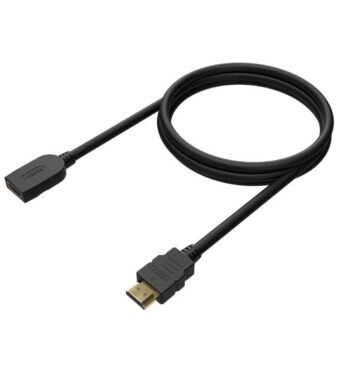 Cable Alargador HDMI Aisens A120-0545/ HDMI Macho - HDMI Hembra/ Hasta 10W/ 2250Mbps/ 2m/ Negro