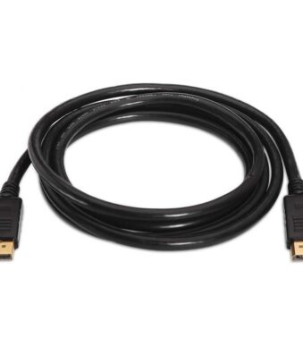 Cable DisplayPort 1.2 4K Aisens A124-0129/ DisplayPort Macho - DisplayPort Macho/ Hasta 5W/ 2300Mbps/ 2m/ Negro