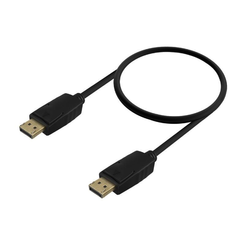 Cable DisplayPort 1.2 CCS 4K Aisens A124-0737/ DisplayPort Macho - DisplayPort Macho/ Hasta 5W/ 2300Mbps/ 50cm/ Negro