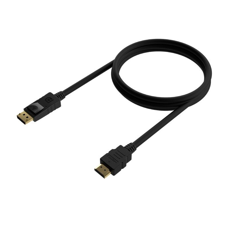 Cable Conversor Aisens A125-0550/ Displayport Macho - HDMI Macho/ Hasta 5W/ 2300Mbps/ 50cm/ Negro