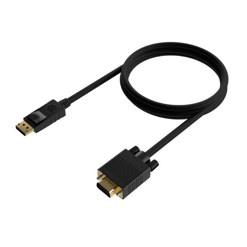 Cable Conversor Aisens A125-0552/ Displayport Macho - VGA Macho/ Hasta 5W/ 2300Mbps/ 1m/ Negro