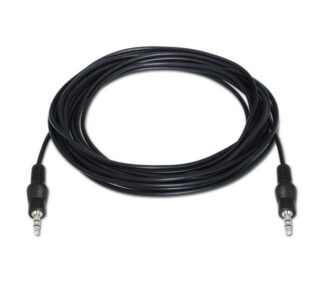 Cable Estéreo Aisens A128-0144/ Jack 3.5 Macho - Jack 3.5 Macho/ Hasta 0.1W/ 10m/ Negro