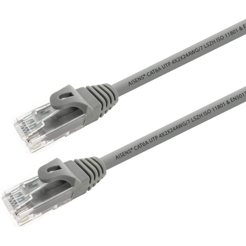 Cable de Red RJ45 UTP Aisens A145-0324 Cat.6A/ 25cm/ Gris