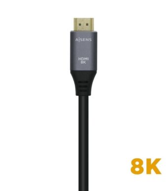 Cable HDMI 2.1 8K Aisens A150-0425/ HDMI Macho - HDMI Macho/ 50cm/ Gris Negro