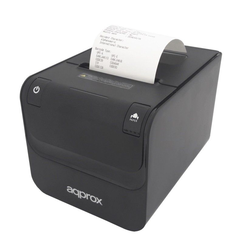 Impresora de Tickets Approx appPOS80AMUSE/ Térmica/ Ancho papel 80mm/ USB-RS232-Ethernet/ Negra
