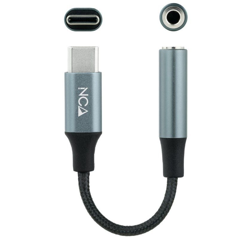 Conversor USB Tipo-C Nanocable 10.24.1204/ USB Tipo-C Macho - Jack 3.5 Hembra