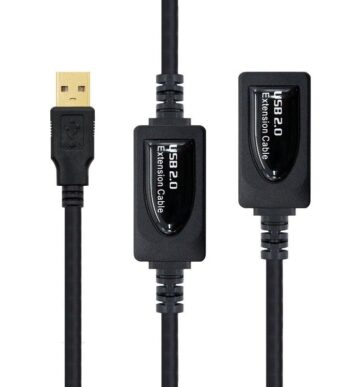 Cable Alargador USB 2.0 Nanocable 10.01.0212/ USB Macho - USB Hembra/ 10m/ Negro