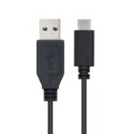 Cable USB 3.1 Nanocable 10.01.4001/ USB Tipo-C Macho - USB Macho/ 1m/ Negro