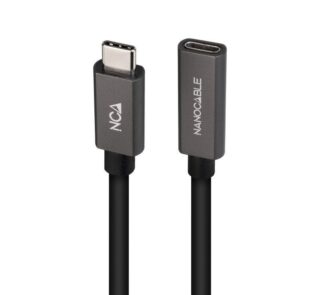 Cable Alargador USB 3.2 Nanocable 10.01.4400/ USB Tipo-C Macho - USB Tipo-C Hembra/ 50cm/ Negro
