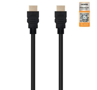 Cable HDMI 2.0 4K Nanocable 10.15.3602/ HDMI Macho - HDMI Macho/ 2m/ Certificado/ Negro
