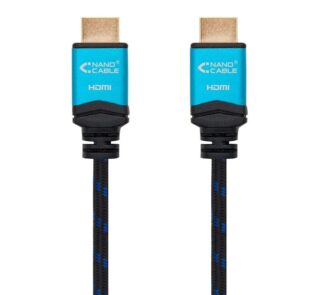 Cable HDMI 2.0 4K Nanocable 10.15.3702/ HDMI Macho - HDMI Macho/ 2m/ Negro/ Azul
