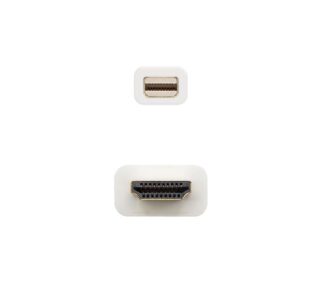 Cable Mini Displayport Nanocable 10.15.4002/ Mini Displayport Macho - HDMI Macho/ 2m/ Blanco