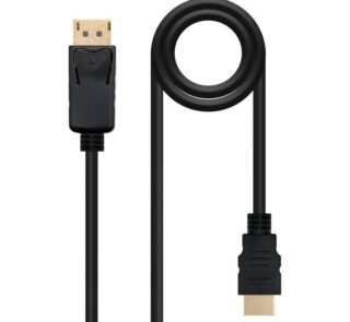 Cable Conversor Nanocable 10.15.4300/ Displayport Macho - HDMI Macho/ 50cm/ Negro