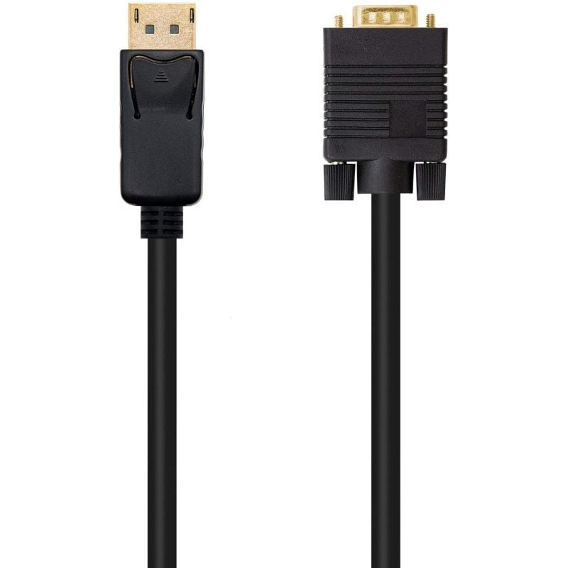 Cable Conversor Nanocable 10.15.4402/ DisplayPort Macho - VGA Macho/ 2m/ Negro