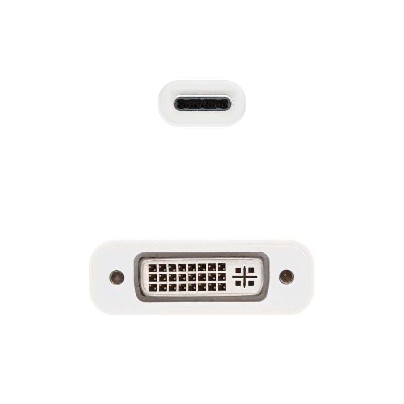 Conversor Nanocable 10.16.4103/ USB Tipo-C Macho - DVI-D (24+1) Hembra/ 15cm/ Blanco