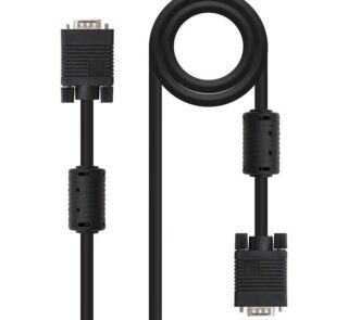 Cable SVGA Nanocable 10.15.0101/ VGA Macho - VGA Macho/ 1m/ Negro