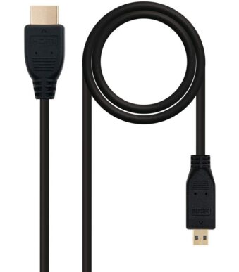 Cable Micro HDMI Nanocable 10.15.3501/ HDMI Macho - Micro HDMI Macho/ 0.8m/ Negro