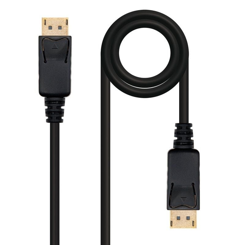 Cable DisplayPort 1.2 4K Nanocable 10.15.2300/ DisplayPort Macho - DisplayPort Macho/ 50cm/ Negro