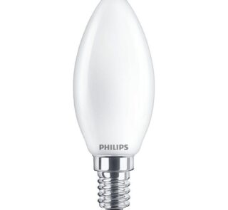 Bombilla Led Philips LED Classic/ Casquillo E14/ 4.3W/ 470 Lúmenes/ 2700K/ Pack de 2 Uds