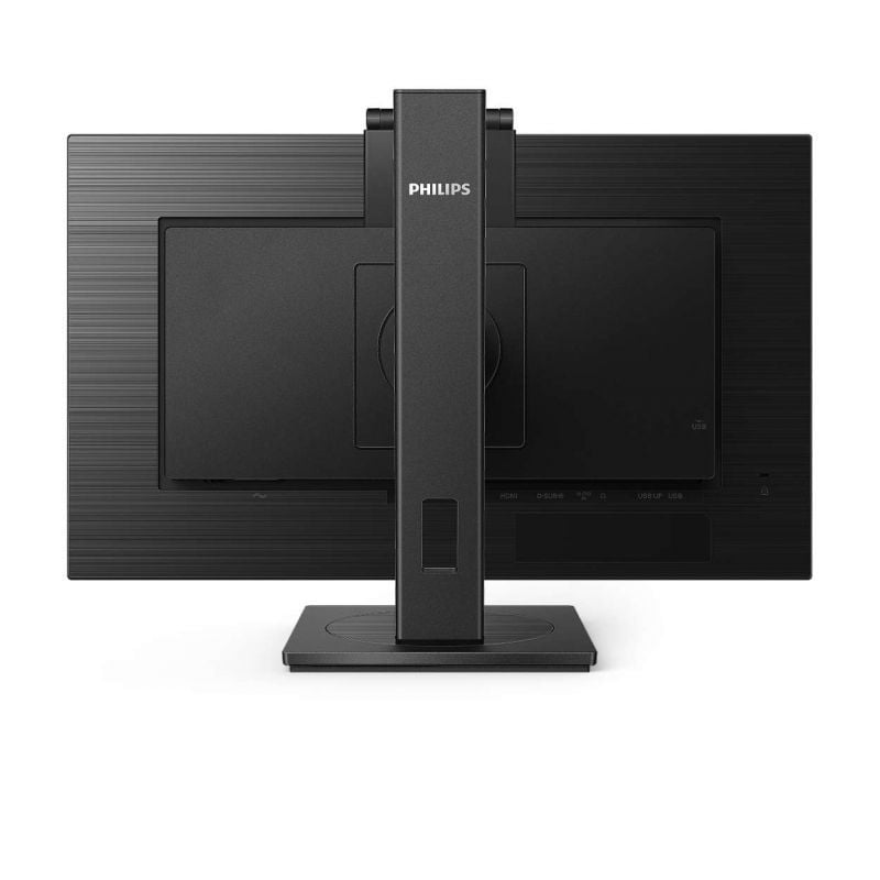 Monitor Profesional Philips 242B1H 23.8"/ Full HD/ Webcam/ Multimedia/ Regulable en altura/ Negro