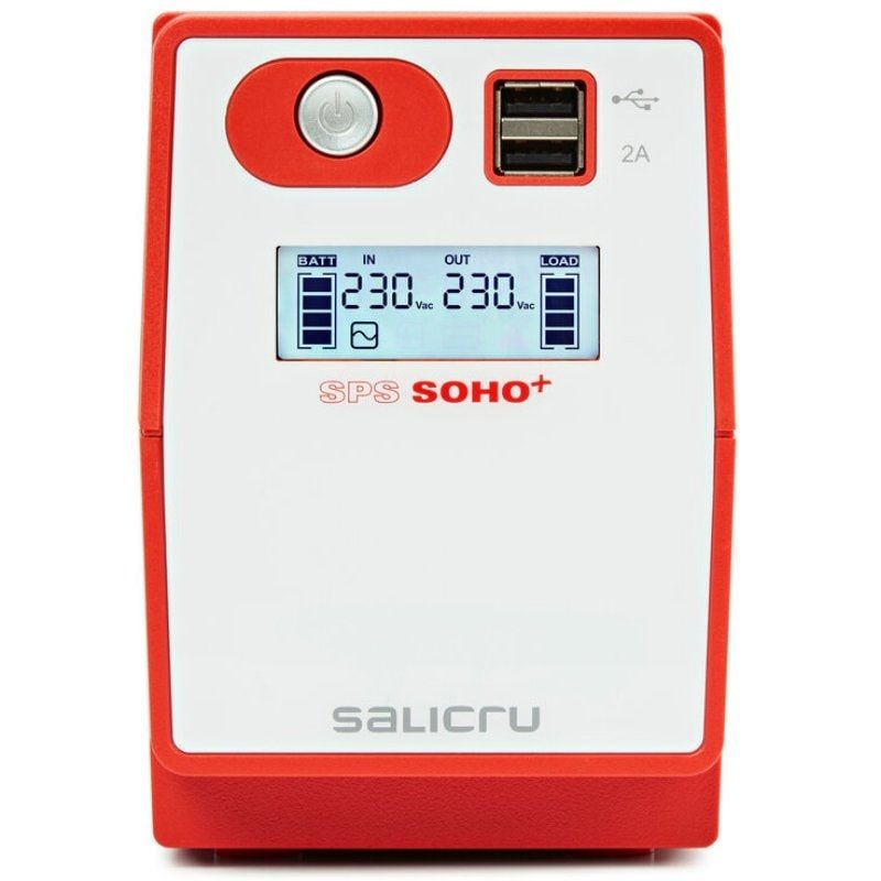 SAI Línea Interactiva Salicru SPS 850 SOHO+/ 850VA-480W/ 2 Salidas/ Formato Torre