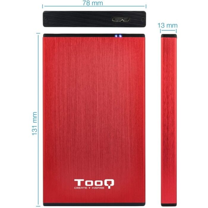 Caja Externa para Disco Duro de 2.5" TooQ TQE-2527R/ USB 3.1