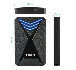 Caja Externa Gaming para Disco Duro de 2.5" TooQ TQE-2550BL/ USB 3.1/ Sin tornillos