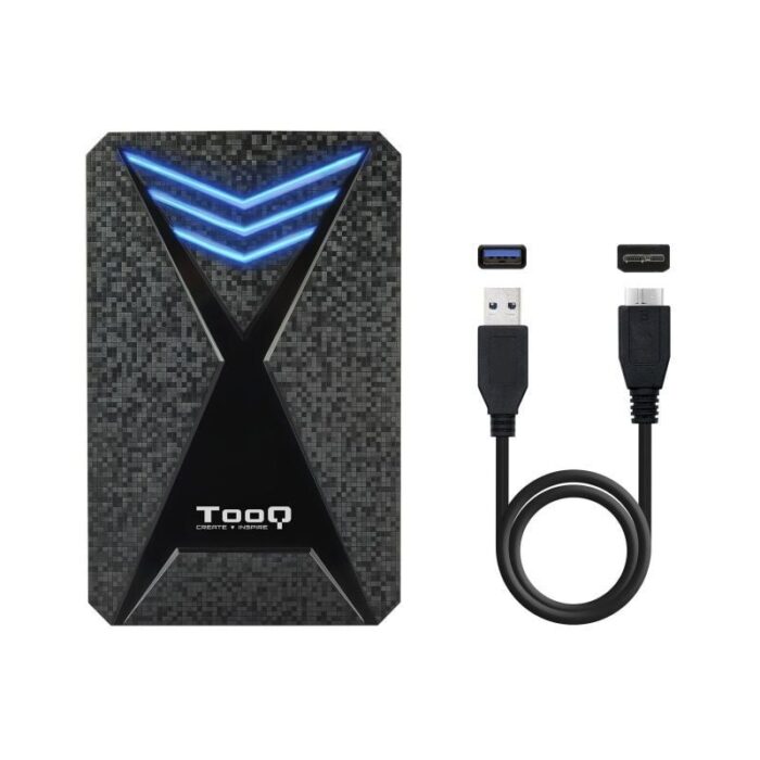 Caja Externa Gaming para Disco Duro de 2.5" TooQ TQE-2550BL/ USB 3.1/ Sin tornillos