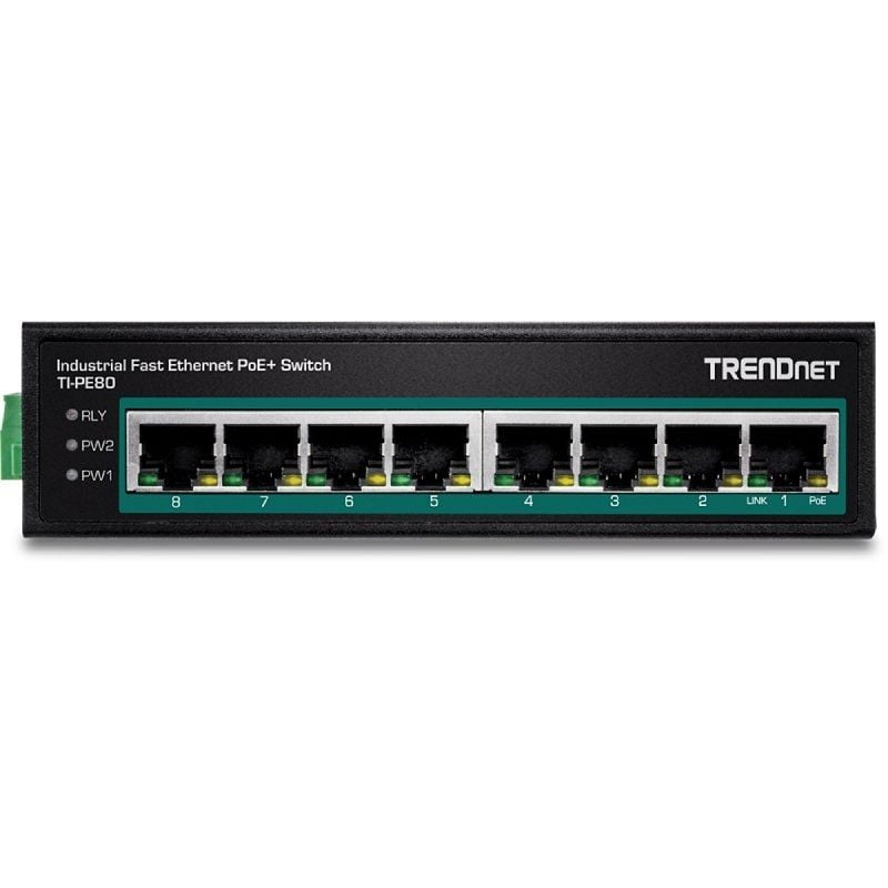 Switch TRENDnet TI-PE80 8 Puertos/ RJ-45 Gigabit 10/100 PoE