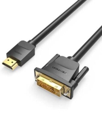 Cable Conversor Vention ABFBI/ DVI Macho - HDMI Macho/ 3m/ Negro