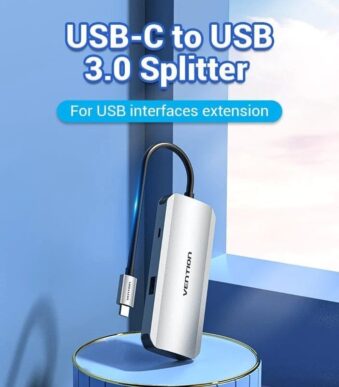 Hub USB Tipo-C Vention TNAHB/ 4xUSB/ 1xMicroUSB PD