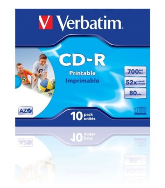 CD-R Verbatim AZO Imprimible 52X/ Caja-10uds